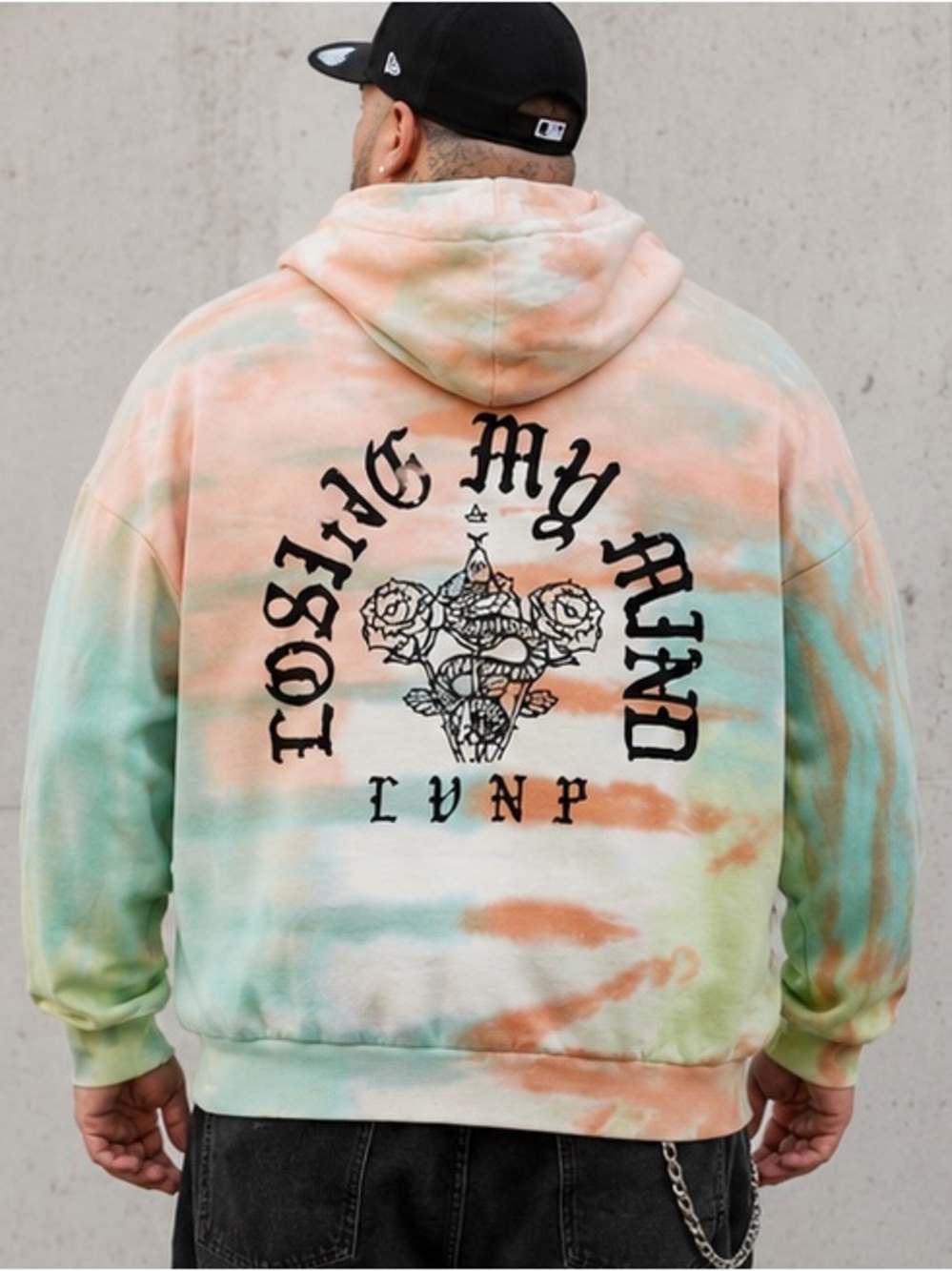 Eleven Paris Cotton Tie Dye Losing My Mind Graphic Hoodie Size XXL